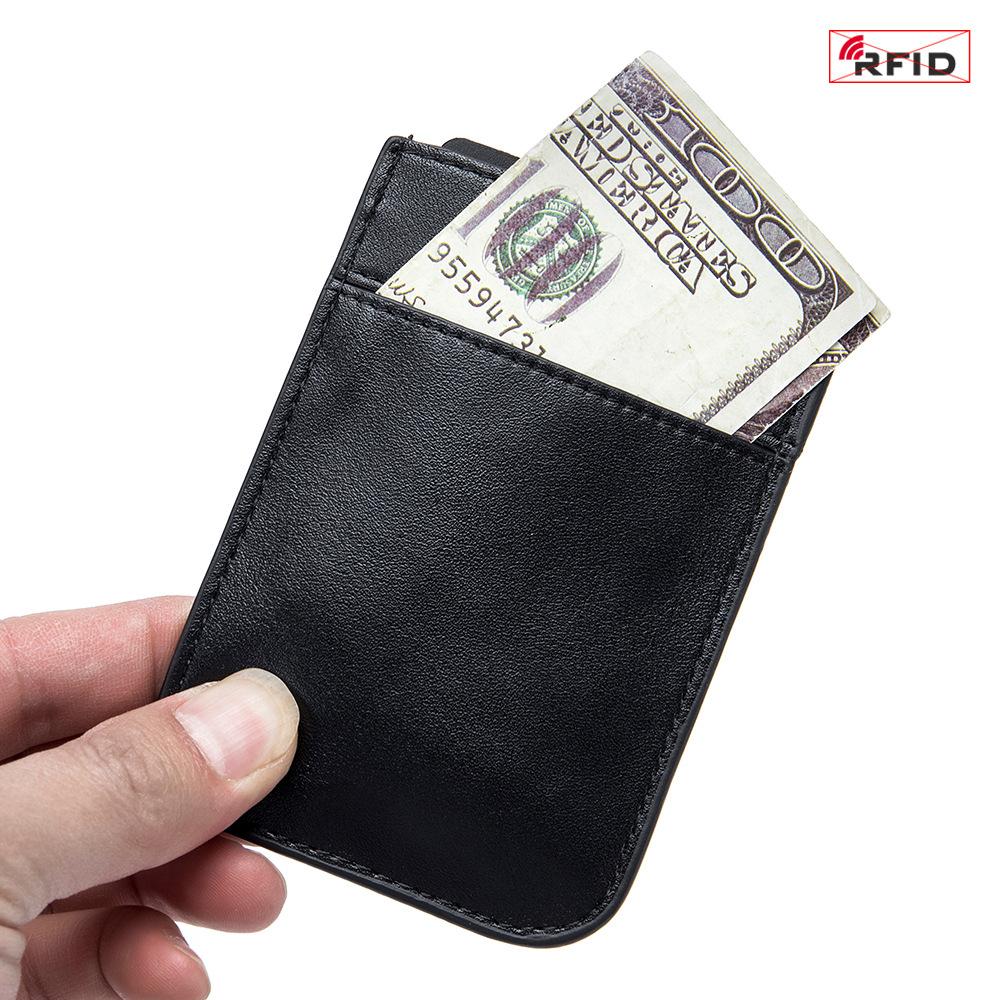 Classic Retro Pull Card Bag RFID Ultra-thin Multi-card Card Holder Portable Compact Business Card Bag Men