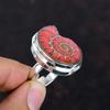 Ammonite opal doublet ring awesome gemstone jewelry antique ring 925 sterling silver ring adjustable handmade ring gifts for him
