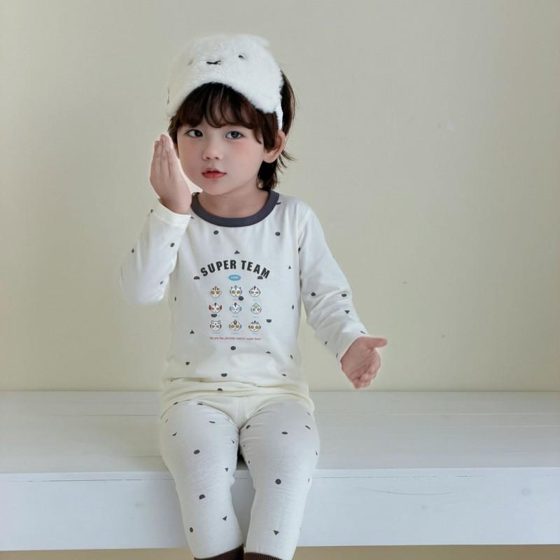 Kids Cotton Lycra Pajamas Set A Skin-friendly Long Sleeve Winter Homewear Boys Girls