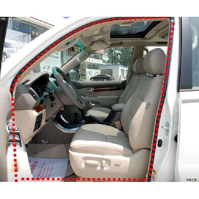 1 Piece Black for Lexus GX470 Rain Weatherstrip for Door Frame for Land Cruiser Prado LCP120 2003-2009
