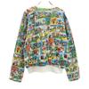 80s 90s Old Mickey Mouse Long Sleeve Reversible Trainer Cotton Filling Women Used