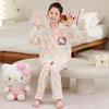 2026 New Girls' Spring & Autumn Long Sleeve Cotton Pajama Set – Princess Style for Medium & Large Children