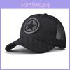 Cotton Star Pattern Baseball Hats With Curved Visor Windproof For Daily Cap