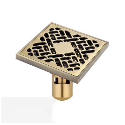Quadratischer Badezimmer-Bodenablauf Messing Anti-Geruch Duschablauf