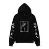 Attack On Titan Eren Yeager Hoodie, Unisex Fleece Sweatshirt, Manga Print & Sleeve Japanese Text, Autumn Winter Casual Pullover
