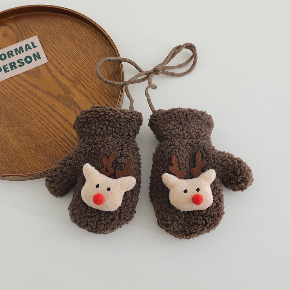 

Детские зимние варежки на флисовой подкладке с милым дизайном оленей 52cm Head - 2-7 Years