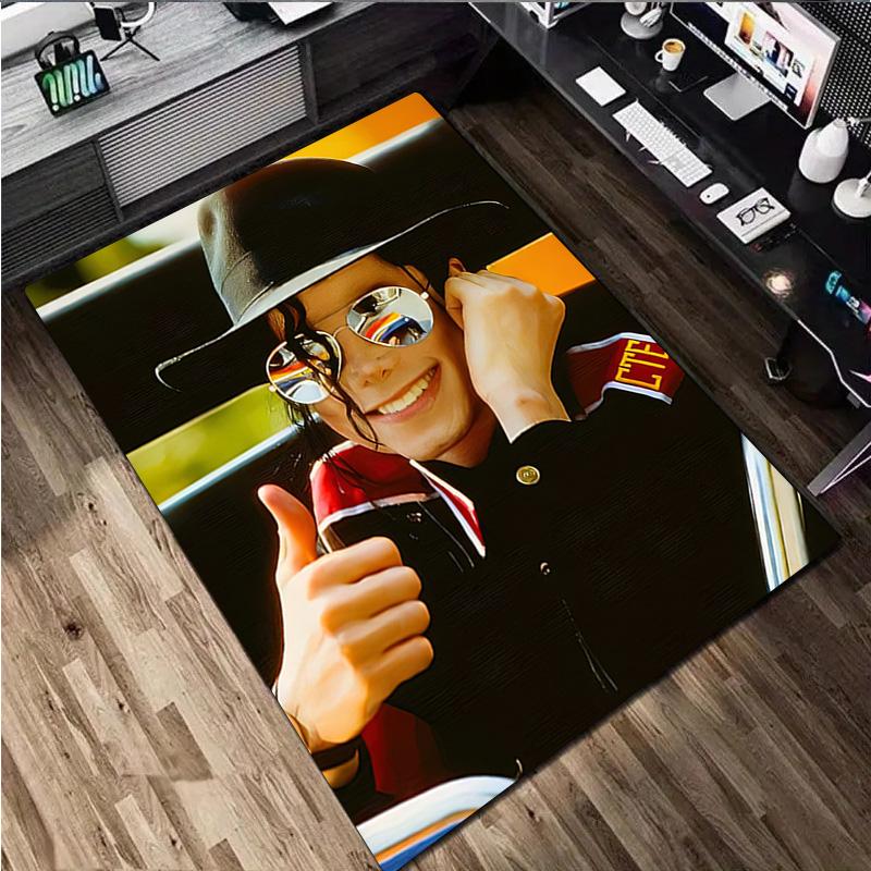 Michael Jackson Druck Teppich - Heimdekoration Teppich Für Wohnzimmer Schlafzimmer Bodenbelag Computerstuhl Bereichsteppich