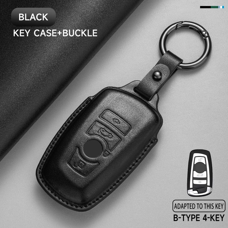 Leather Car Key Cover Case Protection Shell Keychain For Bmw F20 F30 F31 F21 F11 X3 F25 X4 I3 M3 M4 1 3 4 5 Series 320i 530i 550