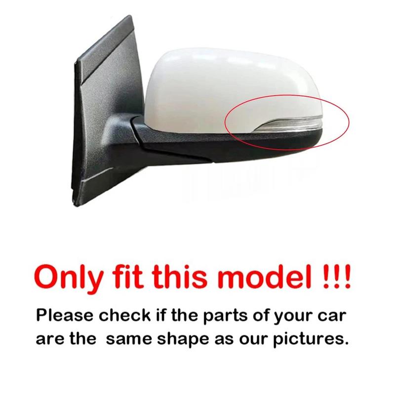 For Kia Picanto 2012-2025 with Light Car Rearview Side Mirror Cover Wing Cap Exterior Door Rear View Case