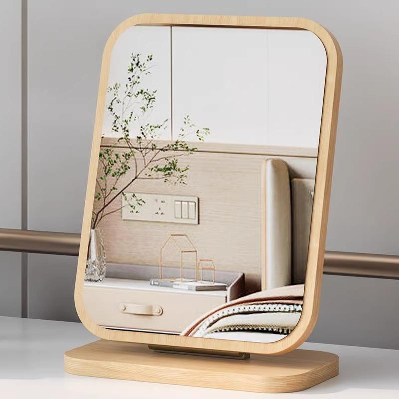 Desktop Standing Up Makeup Mirror Double Sided Hd Surface Multi Angle Adjust For Daily Makeup Vanity Use