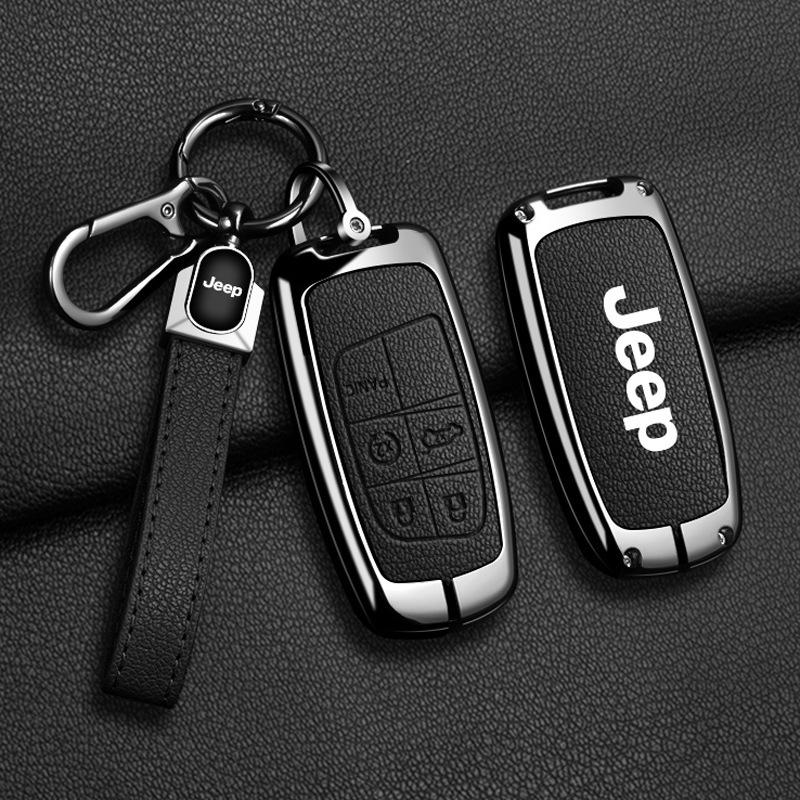 Compatible Jeep Key Case for Compass, Renegade, Cherokee, Grand Commander, Grand Cherokee