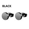 1 Pairs Punk Stainless Steel Stud Earrings Black Earrings Set For Men Women Vintage Hip Hop Piercing Ear Jewelry Accessories3