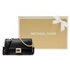 Michael Kors MK Sonia Chain Solid Color Large Logo Flap Leather Shoulder Crossbody Bag Medium Women Bags Black 35F1G6SL3L-001