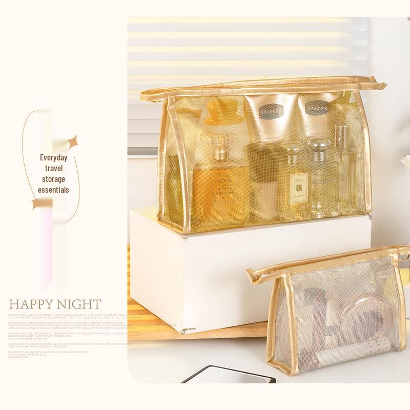 Portable Multi-Functional Mesh Makeup Bag for Lipstick and Cosmetics Storage