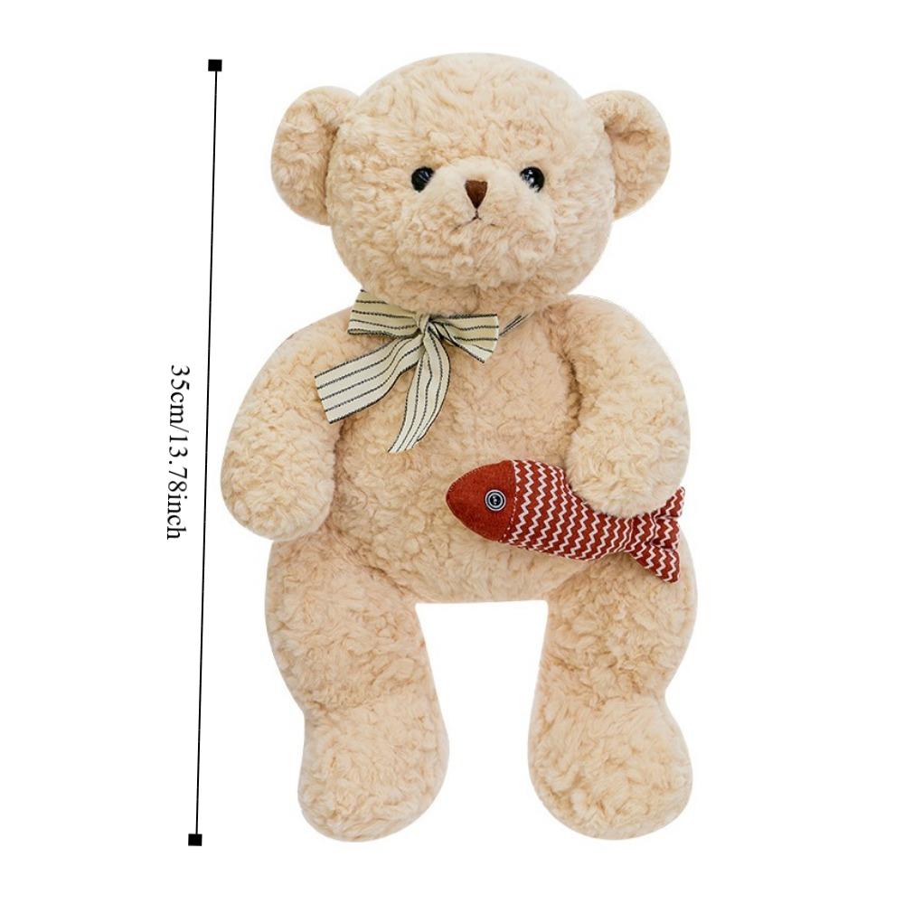 Kong-Fu Bear Stuffed Toy Dressing Bear Stuffed Soft Bear Doll Hug Fish Bear Plush Toy  Home Decor