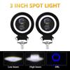 Motorcycle LED Driving Lights, 60W 6000K Super Bright  s Waterproof Fog Lights for Cars Tractors Trucks ATVs SUVs Boats (White Light, 2 Pack)
