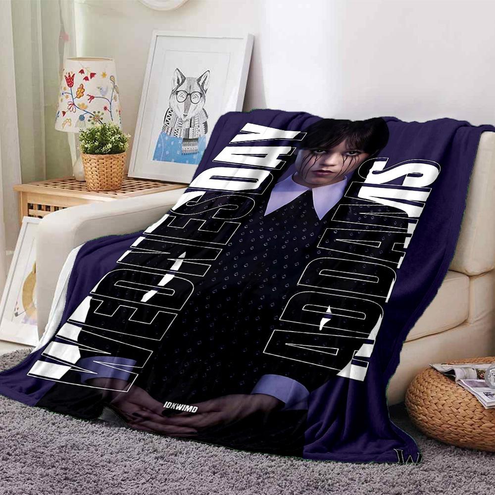 

1pc Wednesday Addams Soft Flannel All-Season Throw for Home, Office, Outdoor UseDurable Comfort 100453 80cmx120cm(31inx47in)