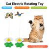 Rotating Electric Flying Bird Teasing Stick Automatically Spins Around Hummingbird Cat Toy Intelligence Training Funny Pet Toys
