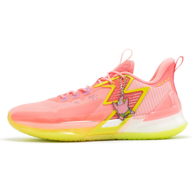 New 361° BIG3 4.0 Pro Cushioning Anti Slip And Wear Resistant Rebound Low Top Basketball Shoes Men's Pink 672331123-2