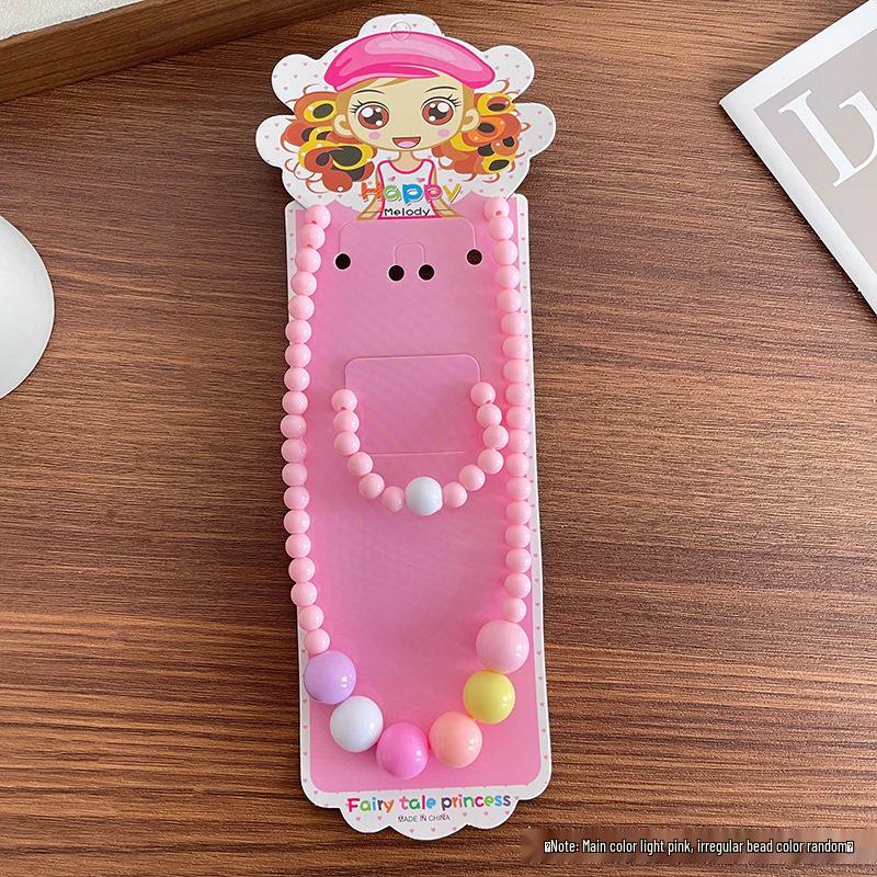 Children's Cute Cartoon Fruit Pendant Bracelet Set with Gift Box