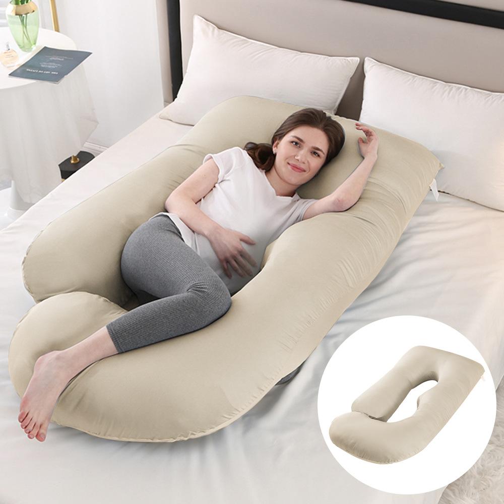 Crystal Velvet J-shaped Pregnancy Pillow Nursing Pillow Pregnant Woman Belly Support Pillow Side Sleeping Pillow Waist Pillow