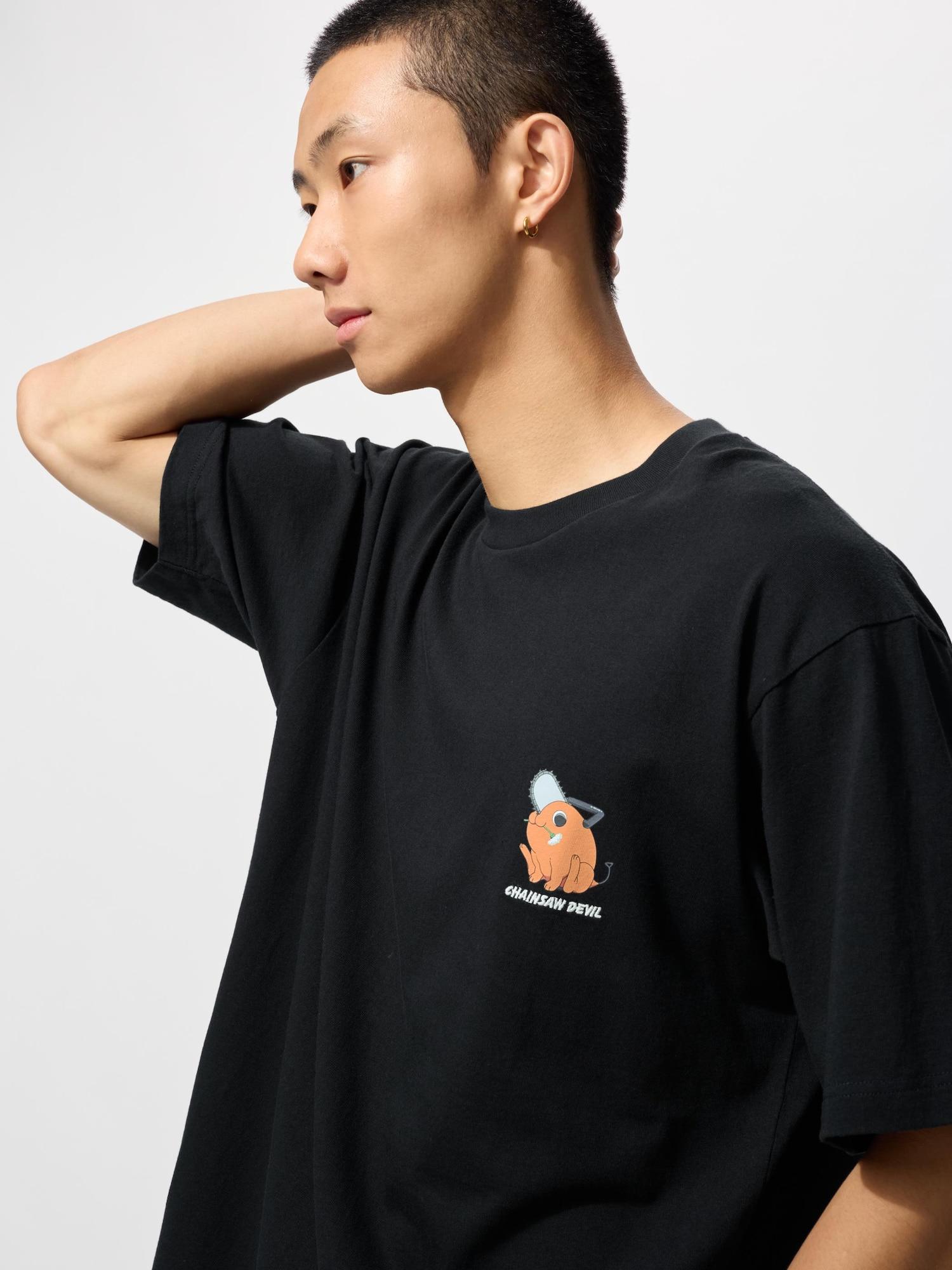 

Uniqlo Chainsawman UT Графическая футболка с коротким рукавом 2 09 BLACK/UNISEX XS