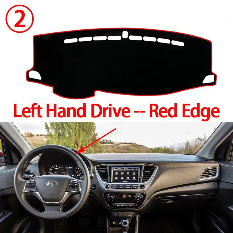 For Hyundai Solaris 2 Accent Verna 2017-2021 Dashboard Cover Board Anti-Slip Mat Protect Pad Car Accessories Sunshade Carpet