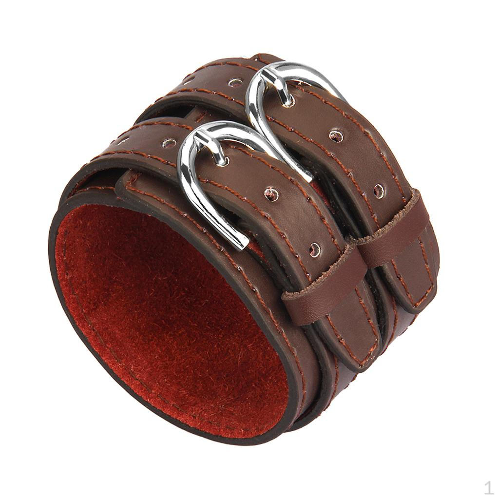 Классические регулируемые мужские браслеты из ПУ-кожи, разноцветные - Белый кофейный