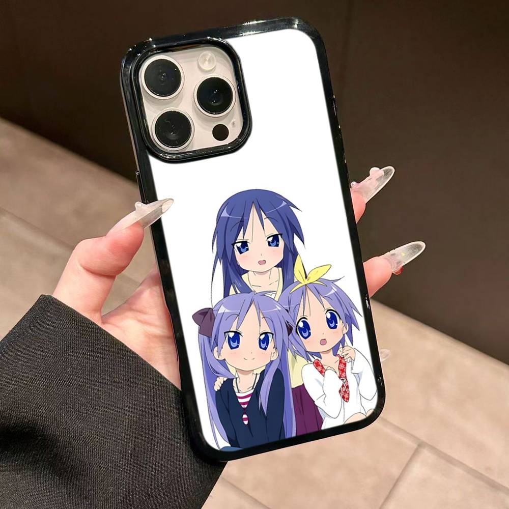 K-Konata Izumi Lucky S-Star For IPhone 11 12 13 14 15 16 17 Pro Max Plus TPU+PC Shockproof Back Phone Cases