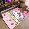 Custom HelloKitty Mat Personalized Name, Polyester Washable Indoor Entryway Rug, Gift for Christmas, Easter, Thanksgiving Day