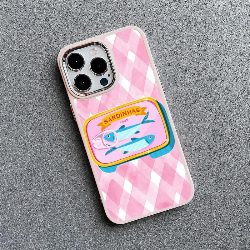 

The Newest Sardines Color Fish Pattern Silicone Phone Case For iPhone 15 14 Pro Max Plus 16 13 12 11 Pro Max XR XS X SE2 Covers iphone 12Pro