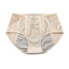 Simple Cotton Menstrual Panties Middle Waist 3 Layer Waterproof Period Briefs Soft High Elastic Physiological Pants Daily Sports