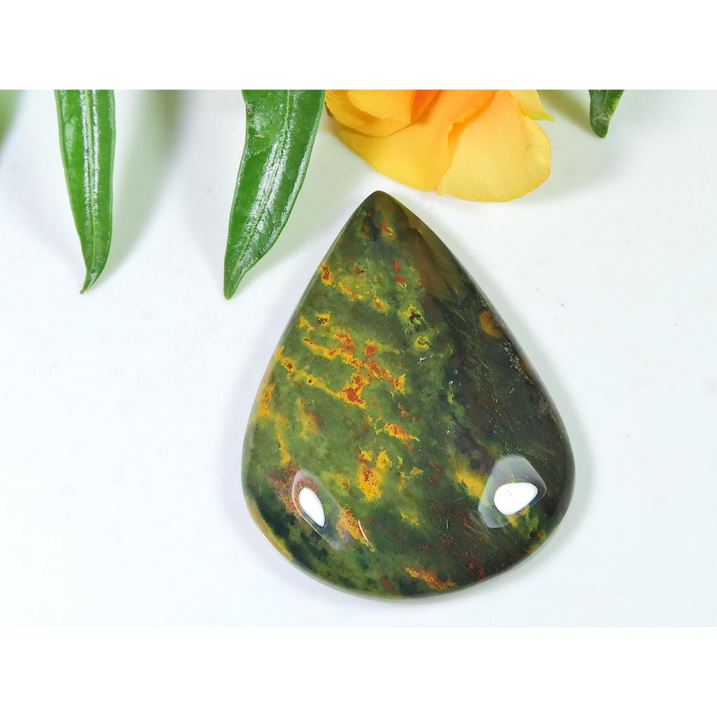 Affricain Rouge Pierre de Sang Naturelle Fait Main Vintage Poire Pierre Gemme 35X47X08 MM SK-918