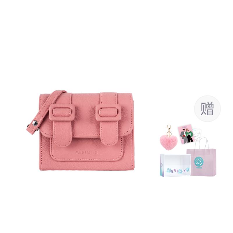

New MERIMIES Leather Satchel Bag, Shoulder Bag, Crossbody Bag Mini Women s Pink MPP003 13.0*6.1*9.9CM
