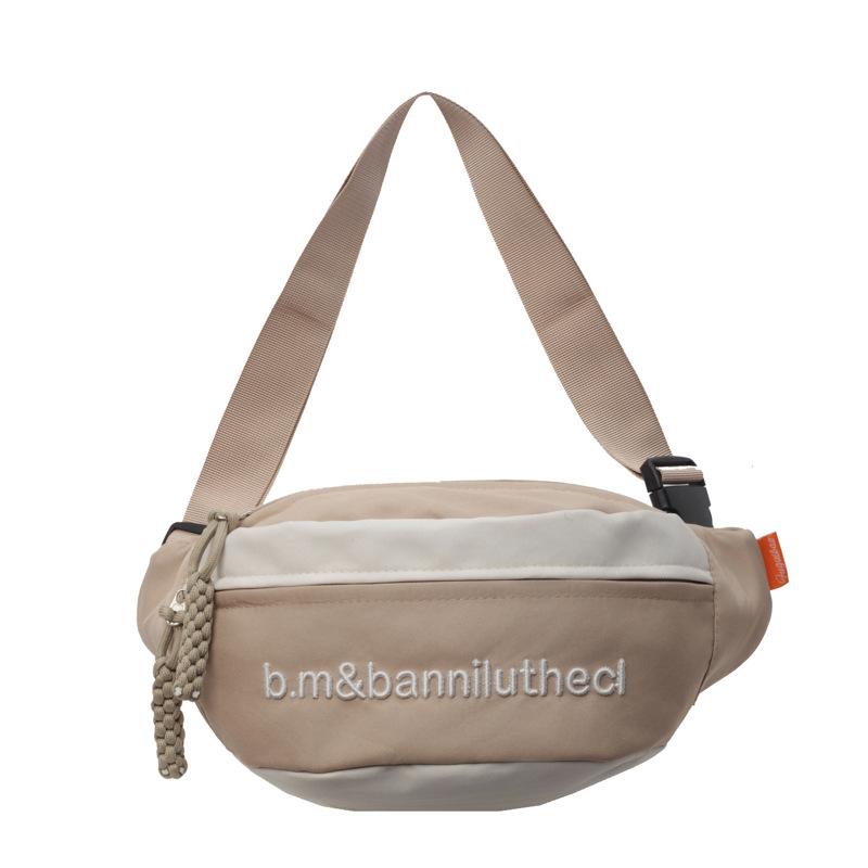 Chest Bag Men Women's Crossbody Bag Waist Bag Student Embroidered Satchel