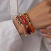 Acrylic Leopard Acrylic Bracelets Wristband Curved Tube Bangle Boho Acrylic Bracelets  Lady Gifts