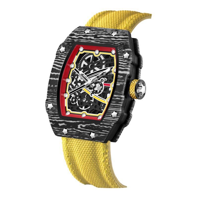 Watch Ultra-thin wine barrel-shaped nylon belt trendy men's watch quartz watch men's watch