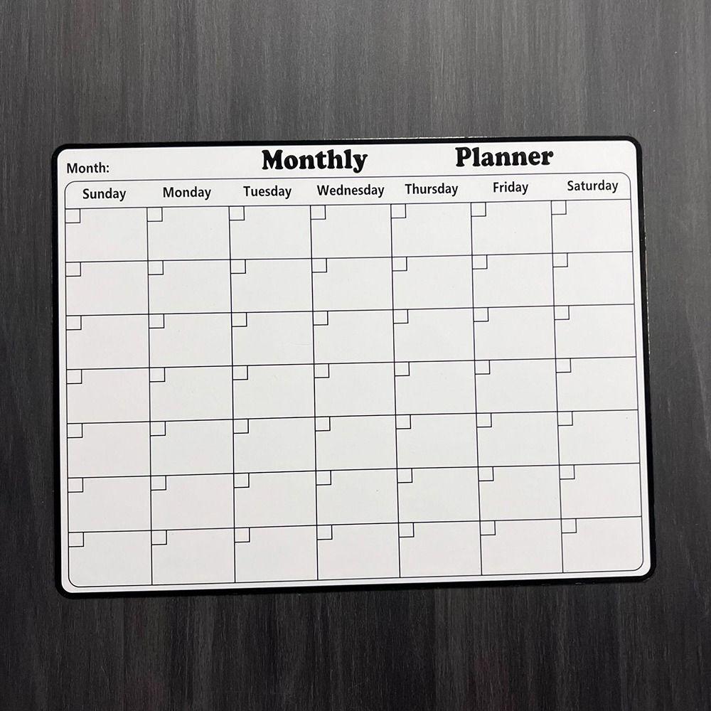 1Pcs Remind Memo Magnetic Refrigerator Sticker S/L Dry Erase Monthly Planner Whiteboard Record Message Calendar Board
