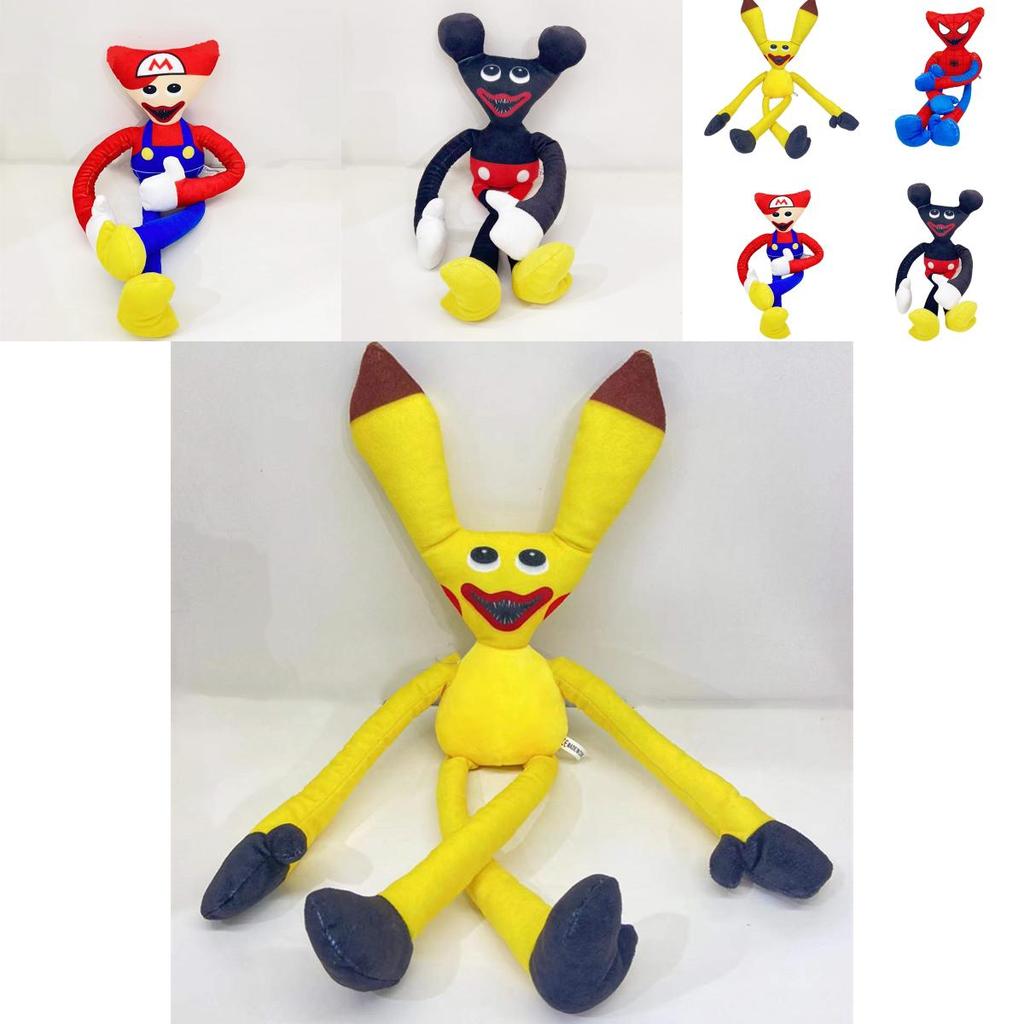 Superweiches 40 cm großes Poppy Playtime Huggy Wuggy Plüschtier für Kinder, verkleidet als Spiderman, Mickey Mouse oder Mario