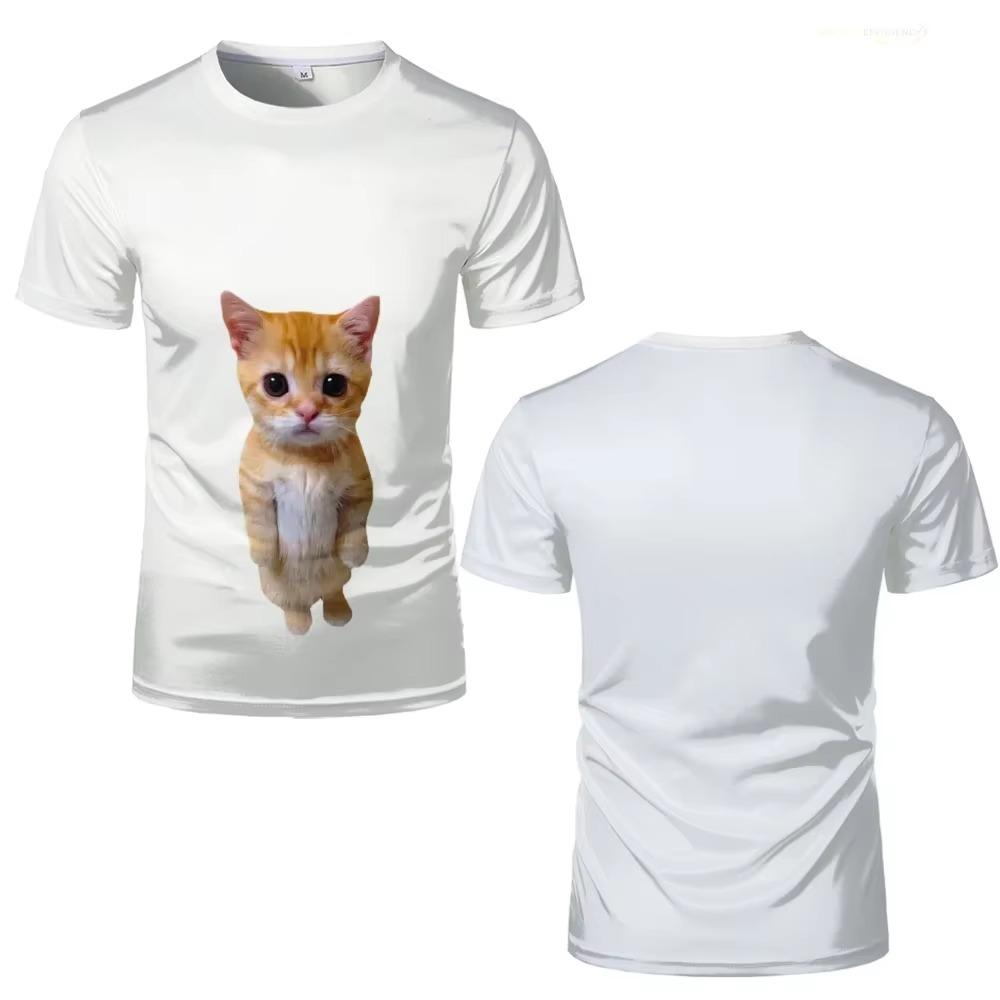 2024 Trendy New Cat Graphic T-Shirt Summer Fashion Casual T-Shirts For Man Comfortable And Breathable Short Sleeve Funny T Shirt