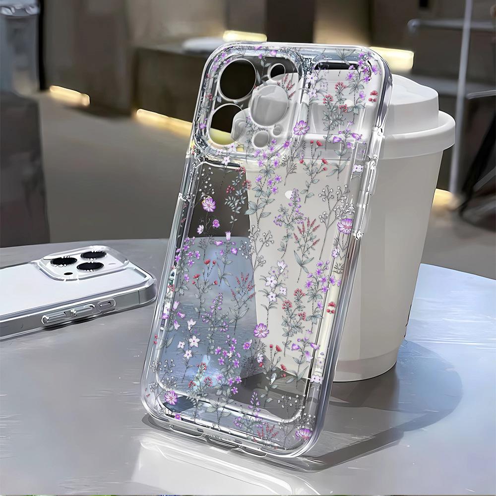 Plum Flower Phone Case for iPhone 16 Pro 15 14 Plus 13 12 11 17 Pro Max 17 Air 17 Pro Shockproof Case Cover