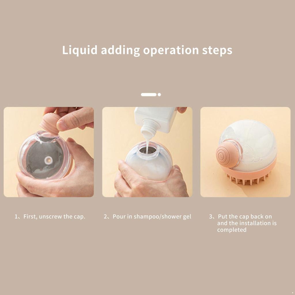 2-Pack Silicone Cleansing Brush with Built-in Dispenser - Multi-Use for Hair, Face, and Body Care Massage