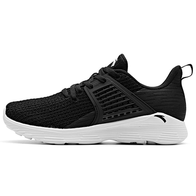 Anta Comfortable Cushioning Slip Resistant Abrasion Resistant Breathable Low top Running Shoes Women's Black White 12835565-3