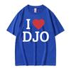 I Heart DJO Graphic Print Tee Shirt Unisex Women Fashion Hip Hop Short Sleeve Tshirt Oversized Cozy 100 Cotton T Shirt Streetwear
