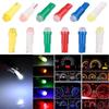 10pcs Car Interior T5 Led 1 SMD DC 12V Light Ceramic Dashboard Gauge Instrument Ceramic Car Auto Side Wedge Light Lamp 6 Colors