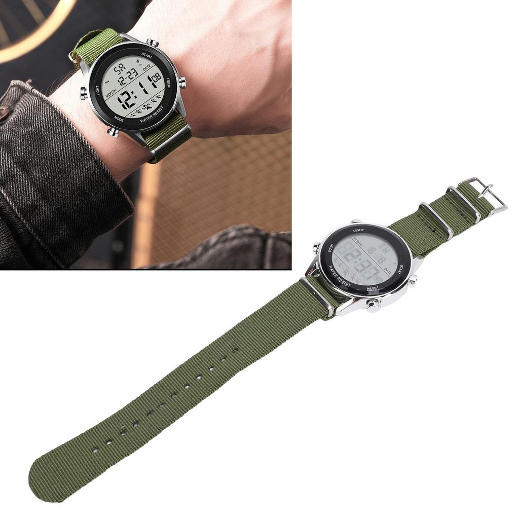 Mens Digital Sports Waterproof Watch Dual Time Zone Stopwatch Calendar Day Display Alarm Clock EL Backlight 50m Waterproof 12Celsius24 Hour System Wri