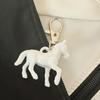 1/4Pcs Keychain Pendant Mini Horse Design Christmas Ornament with Hanging Loop DIY Jewelry Accessories