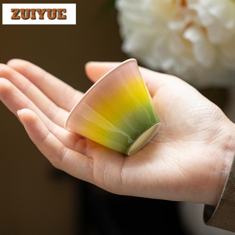 45ml Gradient Ramp Teacup Boutique Tea Bowl Cup For Tea Tea-tasting Smelling Cup Chazhan Master Cups Tea Set Retainer Cup Craft