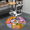 1pc Skull Rose Office Round Area Rug,  Mat Suitable For Office, Under Office Chairs Bedroom Living Room Home Decor, Room Deco
