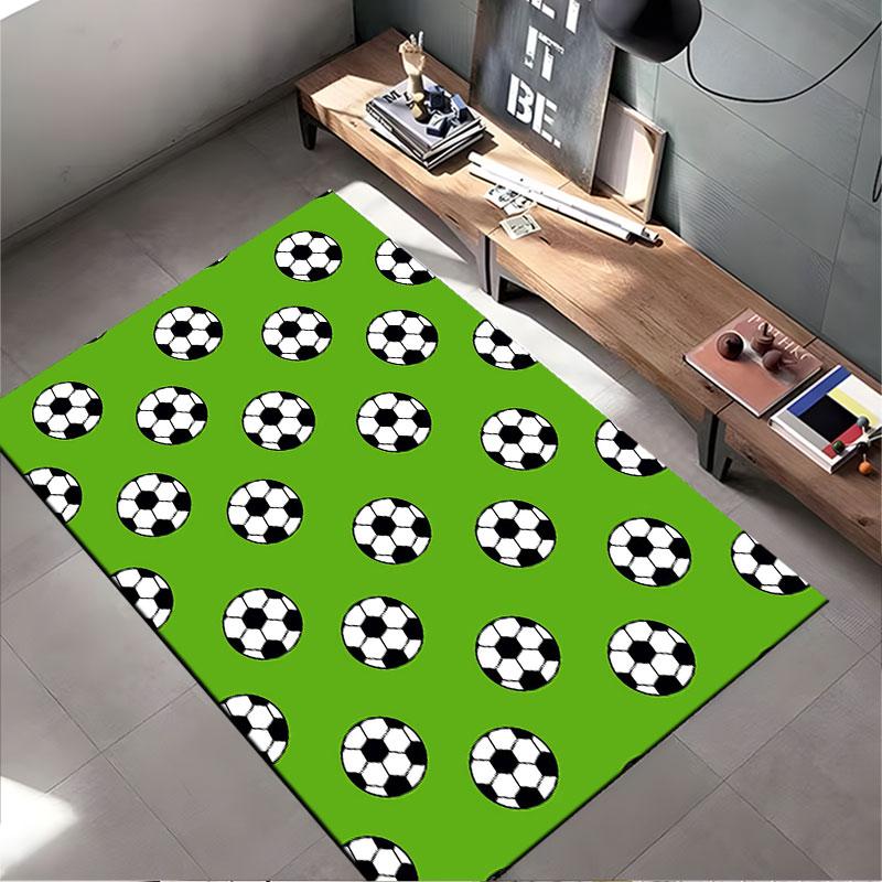 Soccer Ball Pattern Carpet suitable as a non-slip mat for the living room or bedroom sofa
